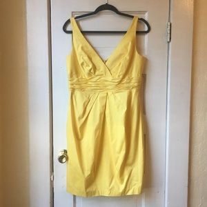 Yellow Formal Dress — Flattering V-Neck Style
